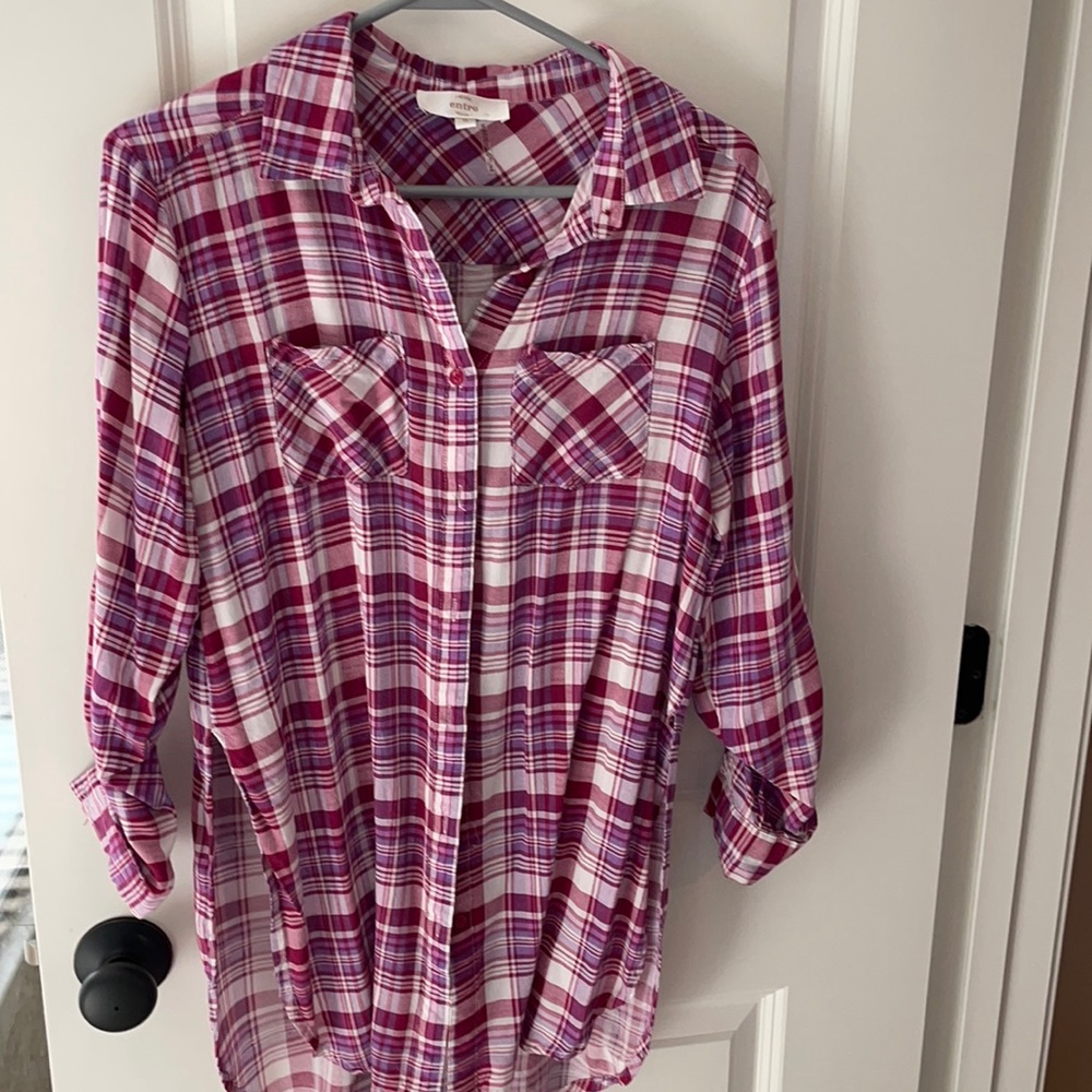 Boutique Plaid Shirt. entro brand